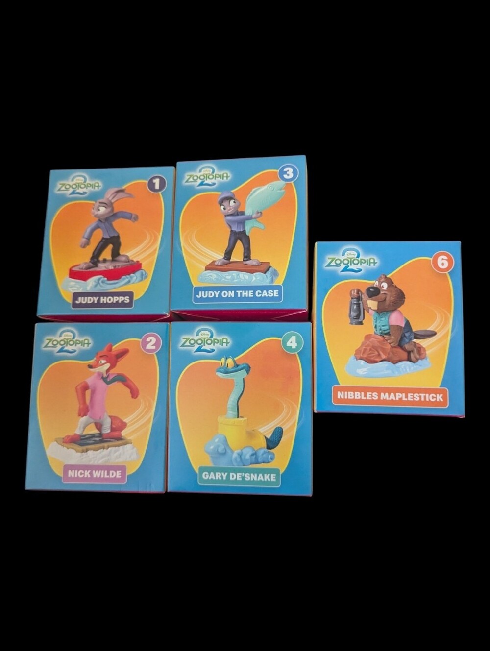 Disney Zootopia 2 - McDonald’s Happy Meal Toys Bundle 1-4 and 6